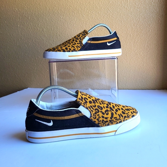 Nike Women's Court Legacy Slip-On Canvas in Lovely Leopard Print